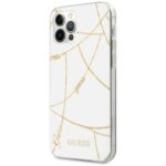 Guess GUHCP12LPCUCHWH iPhone 12 Pro Max 6,7"  white hardcase Gold Chain Collection - imagine 2
