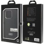 Audi Synthetic Leather MagSafe iPhone 15 Pro 6.1" black hardcase AU-TPUPCMIP15P-GT/D3-BK - imagine 7