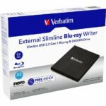 Verbatim External Slimline Blu-ray Burner + USB 3.0 Cable black 43890 - imagine 4