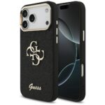 Guess Fixed Glitter Big 4G Metal Frame case for iPhone 17 Pro Max black