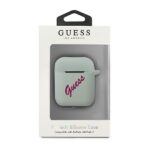 Guess GUACA2LSVSBF AirPods cover blue fuschia Silicone Vintage - imagine 3