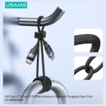 USAMS USB-C to USB-C 100W 2m Aluminum Alloy Fast Charging & Data Cable SJ633USB01 (US-SJ) - imagine 3