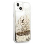 Guess GUHCP13MLG4GGO iPhone 13 / 14 / 15 6,1" gold hardcase 4G Big Liquid Glitter - imagine 4