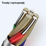 USAMS U35 Lightning Cable 2A Fast Charge 1m white SJ364USB02 (US-SJ364) - imagine 4