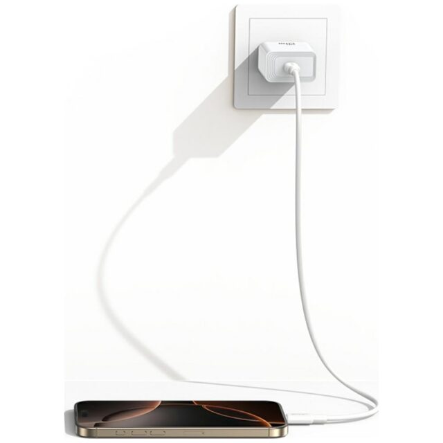 Wall charger USAMS T69 20W USB-C white - imagine 4