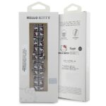 Hello Kitty Universal Strap HKUWLSDIESK Silicone Heads & Stripes black strap 22mm - imagine 4
