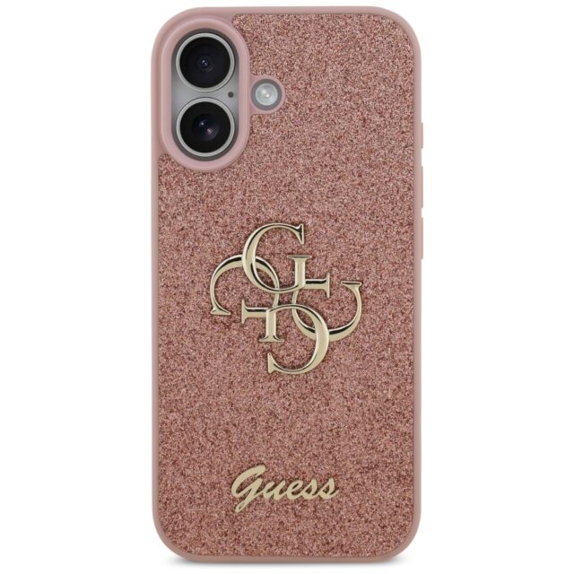 Guess Fixed Glitter Big 4G Case for iPhone 17 Pink - imagine 3