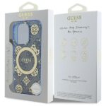 Guess GUHMP16XH4PYEEB iPhone 16 Pro Max 6.9" blue hardcase IML Peony On 4G Background Magsafe - imagine 8
