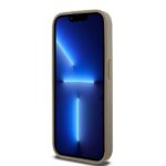 DKNY DKHMP15XPSOSPW iPhone 15 Pro Max 6.7 inch brown hardcase Leather Printed Pattern Metal Logo Mag - imagine 5