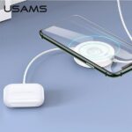 USAMS Wireless Charger US-CC096 10W with Lightning Cable white CC96WH02 - imagine 4