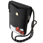 Hello Kitty HKOWBPSCKEK Black Leather Handbag with Hiding Kitty Cord - imagine 5