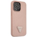Guess GUHCP14LPSATLP iPhone 14 Pro 6,1" pink hardcase SaffianoTriangle Logo - imagine 4