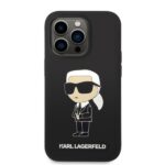Karl Lagerfeld KLHMP14LSNIKBCK iPhone 14 Pro 6,1" hardcase black Silicone Ikonik Magsafe - imagine 3