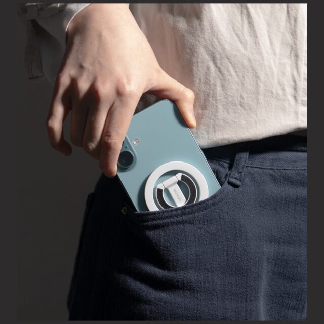 Ring stand Araree A-Ring MagSafe GripTok white - imagine 7