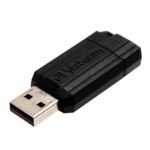 Verbatim USB-A 2.0 PinStripe Flash Drive 64GB black 49065