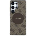 Case Guess 4G Round Patch Classic Logo MagSafe to Samsung Galaxy S25 Ultra brown - imagine 3