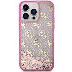 Guess GUHCP14XLC4PSGP iPhone 14 Pro Max 6.7" pink hardcase Liquid Glitter 4G Transculent - imagine 3