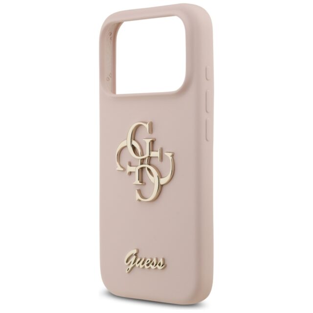 Guess Silicone Big 4G Script Case for iPhone 17 Pro Pink - imagine 6