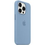 Etui Apple MT1Y3ZM/A iPhone 15 Pro Max 6.7" MagSafe zimowy błękit/winter blue Silicone Case - imagine 2