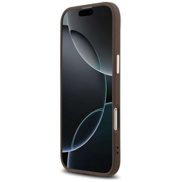 Case Guess 4G Triangle Logo MagSafe for iPhone Air brown gold - imagine 5