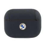 BMW BMAPSSLNA AirPods Pro cover navy Geniune Leather Silver Logo