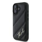 Karl Lagerfeld KLHCP16SPQDSMGK iPhone 16 6.1" black hardcase Quilted Signature - imagine 2
