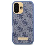 Guess GUHMP16SU4GPRB iPhone 16 6.1" blue hardcase 4G Logo Plate MagSafe - imagine 3