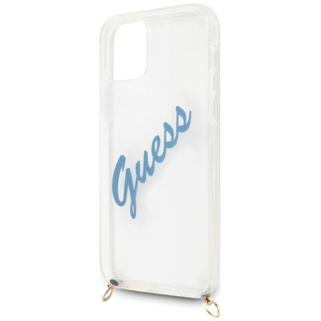 Guess GUHCP12LCRTVSBL iPhone 12 Pro Max 6,7" blue hardcase Script Vintage - imagine 5