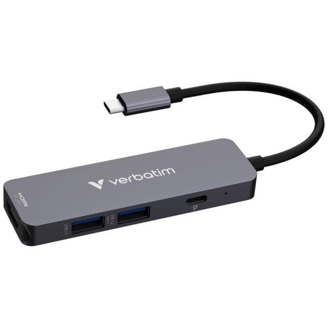 Adapter Hub Verbatim USB-C/HDMI/USB-A 3.2/USB-A 2.0 aluminum 32155 - imagine 4