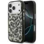 Karl Lagerfeld IML Leopard Pattern MagSafe Case for iPhone 17 Pro Brown