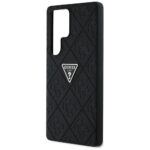 Case Guess Hot Stamp 4G Pattern Triangle Metal Logo Samsung Galaxy S25 Ultra black - imagine 6
