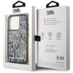 Case Karl Lagerfeld Liquide Glitter Monogram Gradient for iPhone 15 Pro black - imagine 8