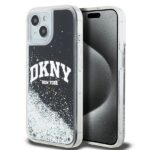 DKNY DKHCP14SLBNAEK iPhone 14 / 15 / 13 6.1" black hardcase Liquid Glitter Big Logo