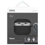UNIQ case Nexo AirPods 4 + Ear Hooks Silicone black - imagine 8