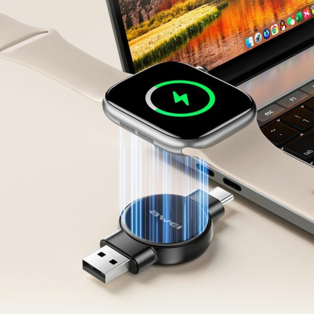 AWEI charger for Apple/Samsung Watch W26 black - imagine 5