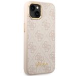 Guess GUHCP14SHG4SHP iPhone 14 / 15 / 13 6.1" pink hard case 4G Vintage Gold Logo - imagine 4