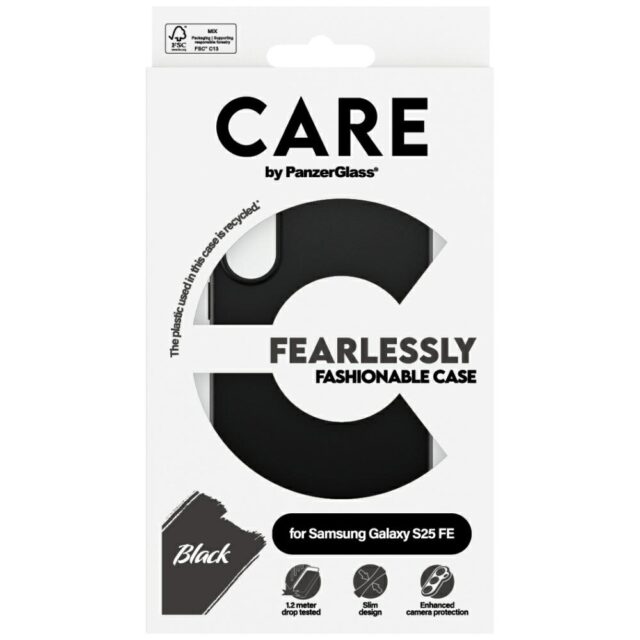 Case CARE by PanzerGlass Fashion for Samsung Galaxy S25 FE black - imagine 4
