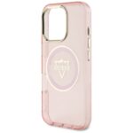 Case Guess IML Metal Mountain Logo MagSafe for iPhone 16 Pro Max pink - imagine 6