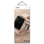 UNIQ Linus Strap Apple Watch Series 1-8/SE/SE2/SE3 38/40/41mm Airosoft Silicone blush pink - imagine 3