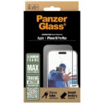 PanzerGlass Screen Protector AluminumFrame iPhone 16 Pro Max 6.9" Ultra-Wide Fit 2852 - imagine 4