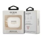 Guess GUAPSGGEH AirPods Pro cover white Silicone Glitter - imagine 3