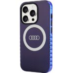 Audi IML Big Logo MagSafe Case iPhone 15 Pro 6.1" navy blue hardcase AU-IMLMIP15P-Q5/D2-BE - imagine 2