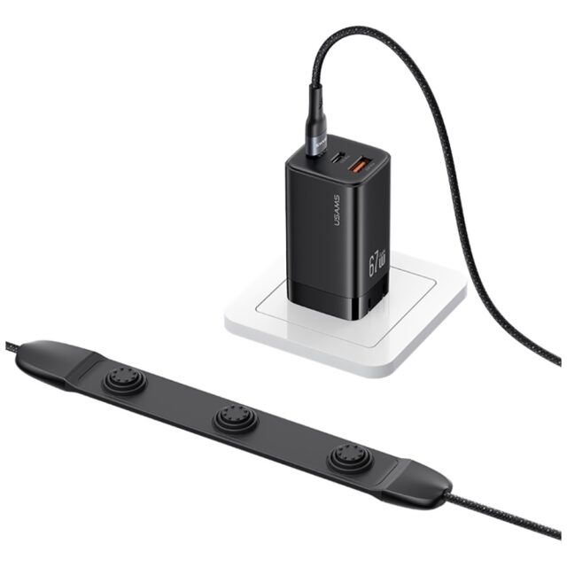 Cable USAMS SJ759 U89 100W Fast Charging with massager black - imagine 6