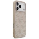 Case Guess 4G Ring Classic Logo MagSafe for iPhone 17 Pro Max pink - imagine 4