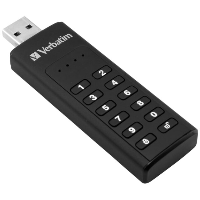 External drive Verbatim Keypad Secure USB 3.2 Gen 1 64GB black 49428 - imagine 2