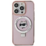 Karl Lagerfeld KLHMP15LHMRSCHP iPhone 15 Pro 6.1" pink hardcase Ring Stand Choupette Head MagSafe - imagine 3