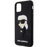Karl Lagerfeld KLHCN613DRKINK iPhone 11/ Xr 6.1" black hardcase Rubber Ikonik 3D - imagine 6