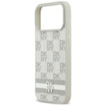 Case DKNY Checkered with Printed Stripes for iPhone 17 Pro Max beige - imagine 6