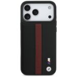 Case BMW M Perforated Stripe Logo MagSafe for iPhone 17 Pro Max red - imagine 3