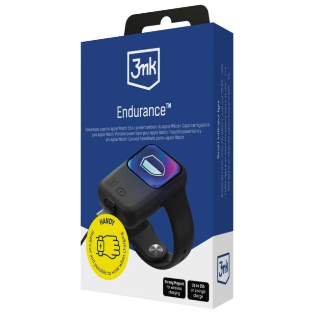 Etui 3MK Endurance Powerbank Case do      Apple Watch 40mm/41mm 2,5W 1200mAh USB-C czarny - imagine 9